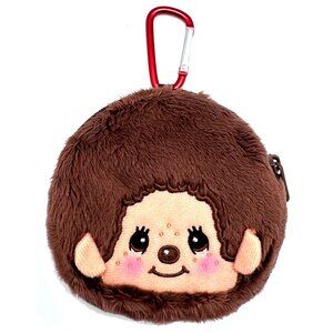 NEW Monchhichi-Chan Face Plush Coin Pouch